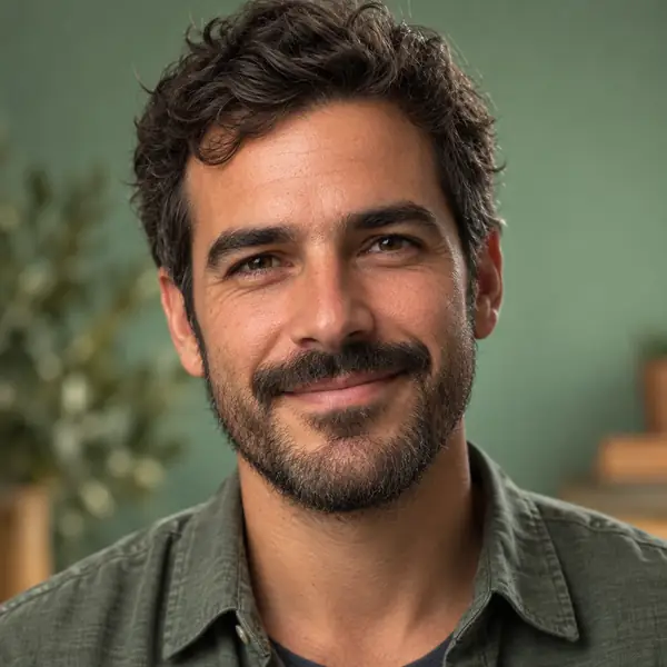 Porträt von Alvaro, einem spanischen männlichen Sprachavatar.